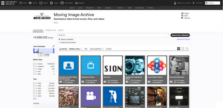 Internet Archive ダウンロード