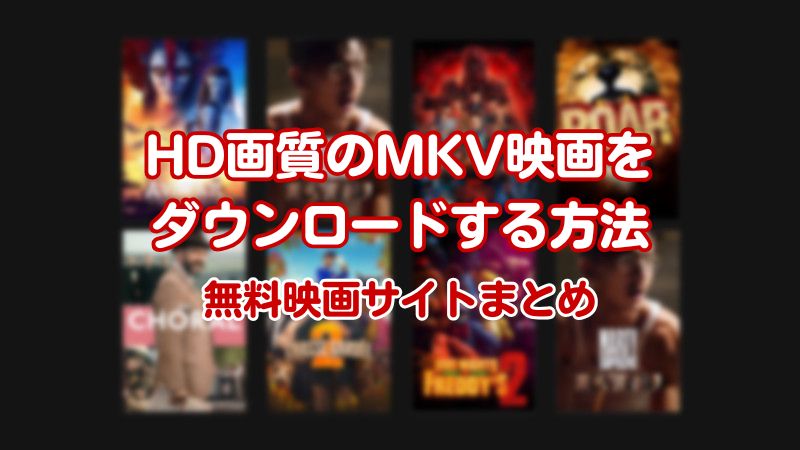 HD画質のMKV映画をダウンロードする方法！無料映画サイトまとめ