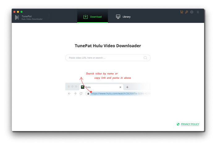 Hulu Video Downloader を起動後の画面