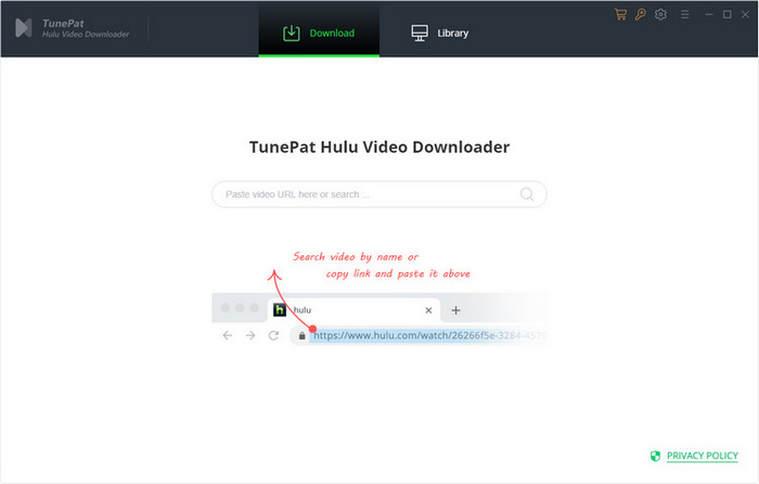 Hulu Video Downloader を起動後の画面